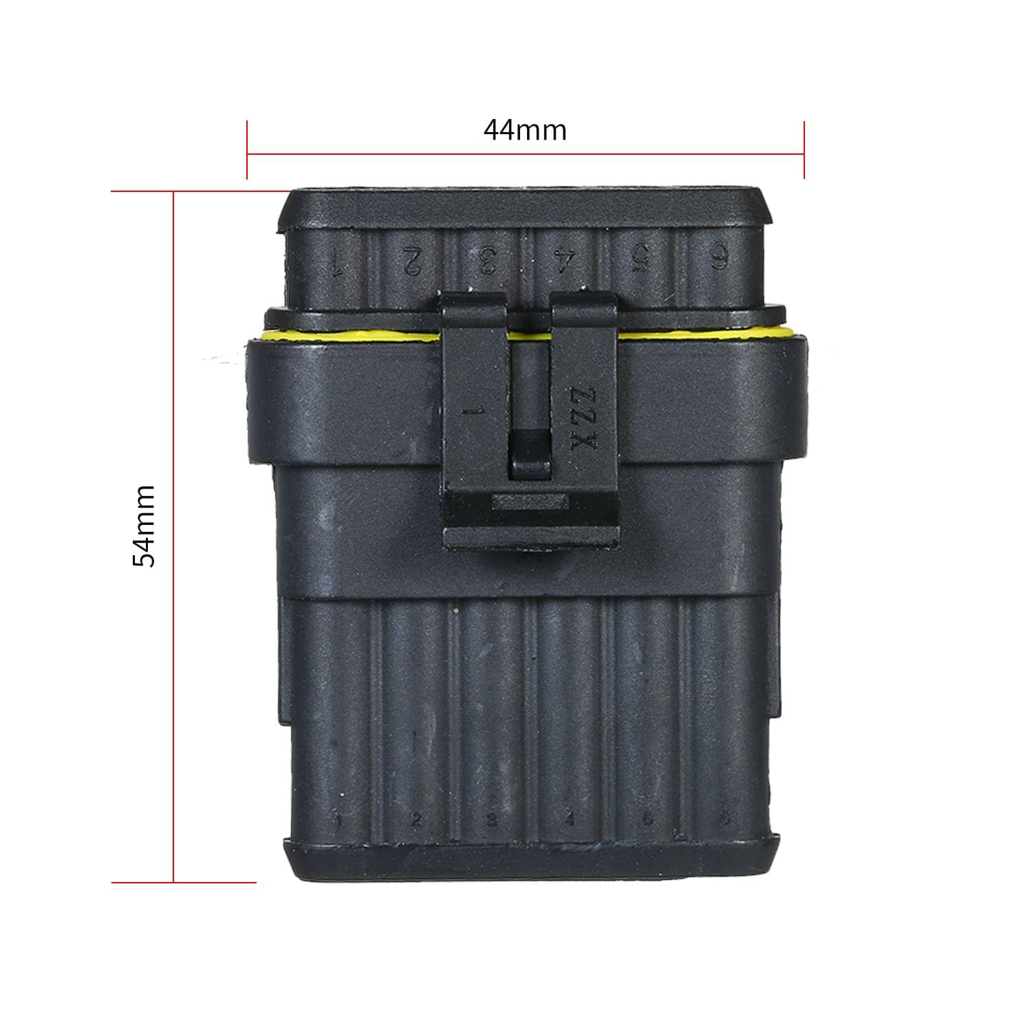 5pcs 6-Pin Way Waterproof Electrical Connector Plug with - 6P