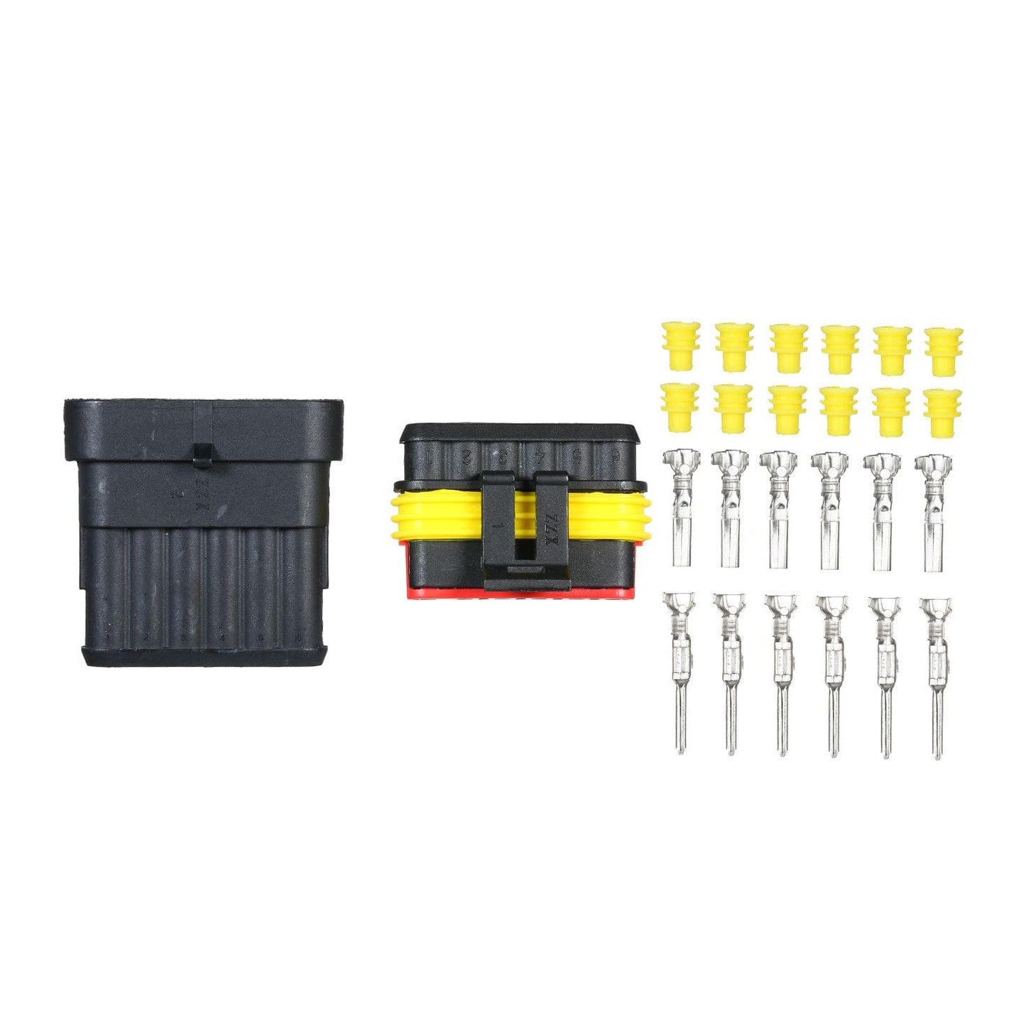 5pcs 6-Pin Way Waterproof Electrical Connector Plug with - 6P