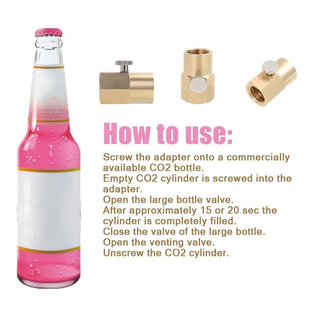 Brass Adapter for Refill Soda Stream and Soda Club W21.8-14