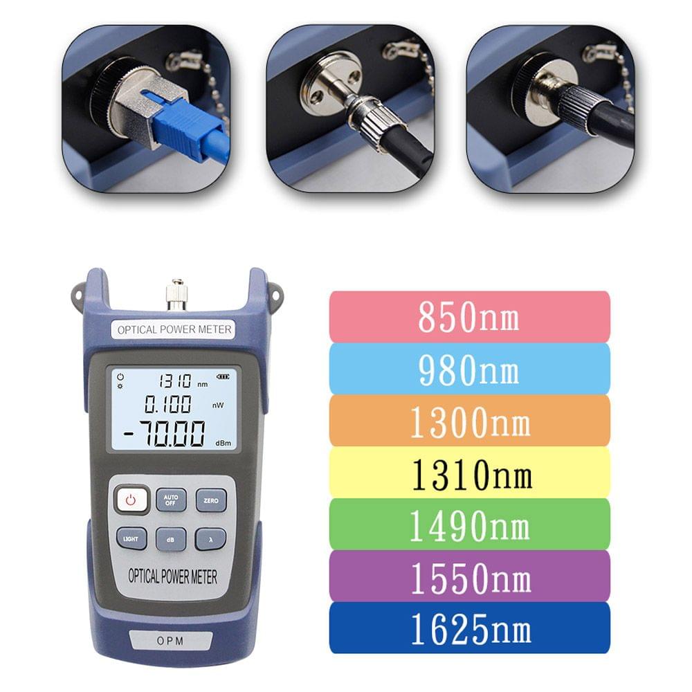 Gray 10MW AUA-80A Handheld Optical Power Meter Red Light