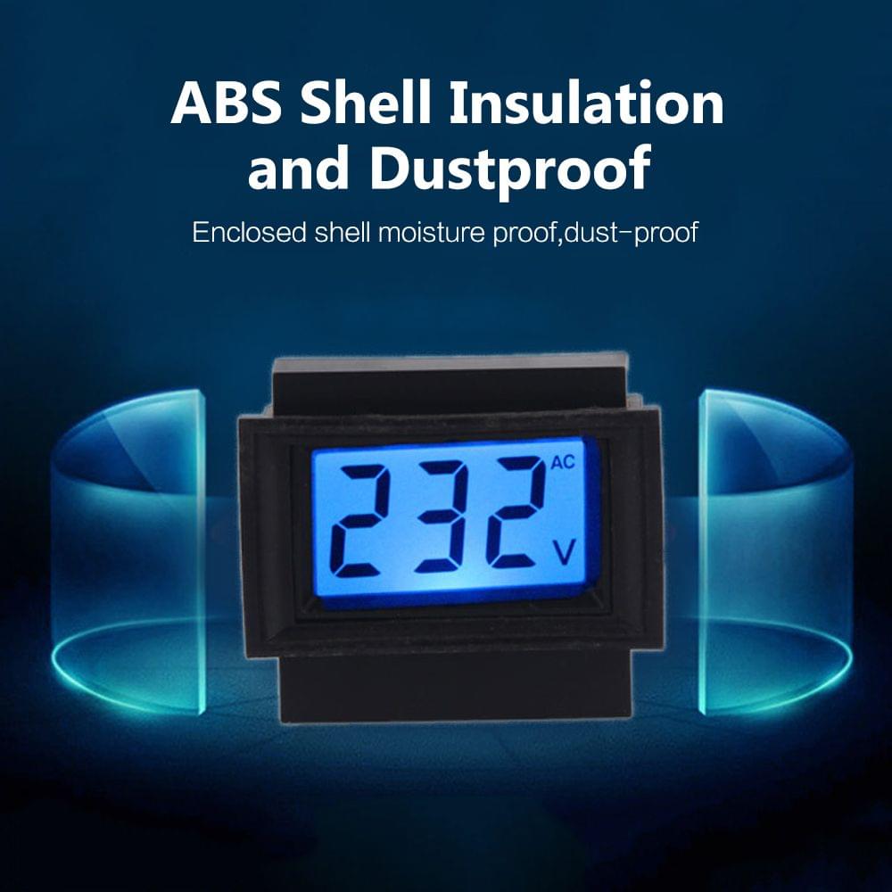 AC 80V-380V Digital Voltmeter LCD Display Volt Panel Meter