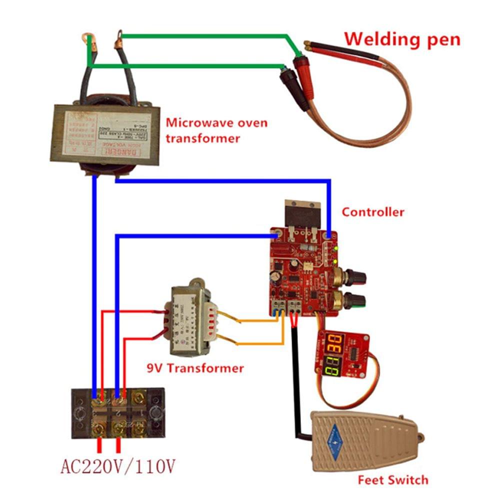 100A Spot Welding Machine Control Board Adjustable Time - 100A