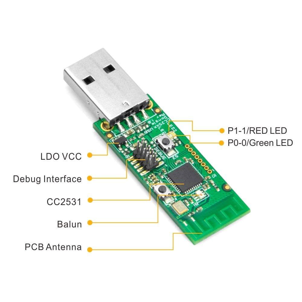 CC2531 Sniffer Protocol Analyzer 2531 USB Dongle Zigbee - CC2531 Sniffer