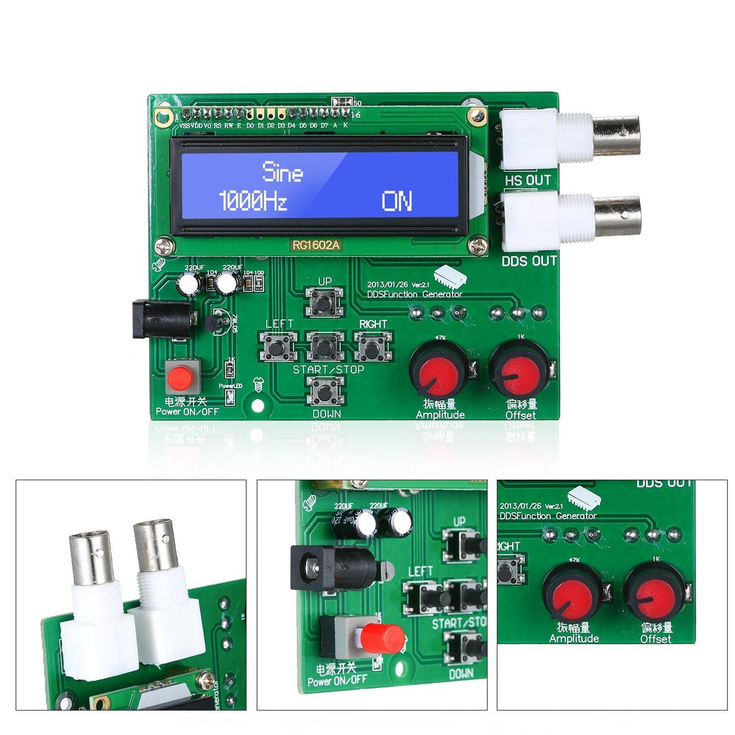 DDS Function Signal Generator Module Sine Square Triangle