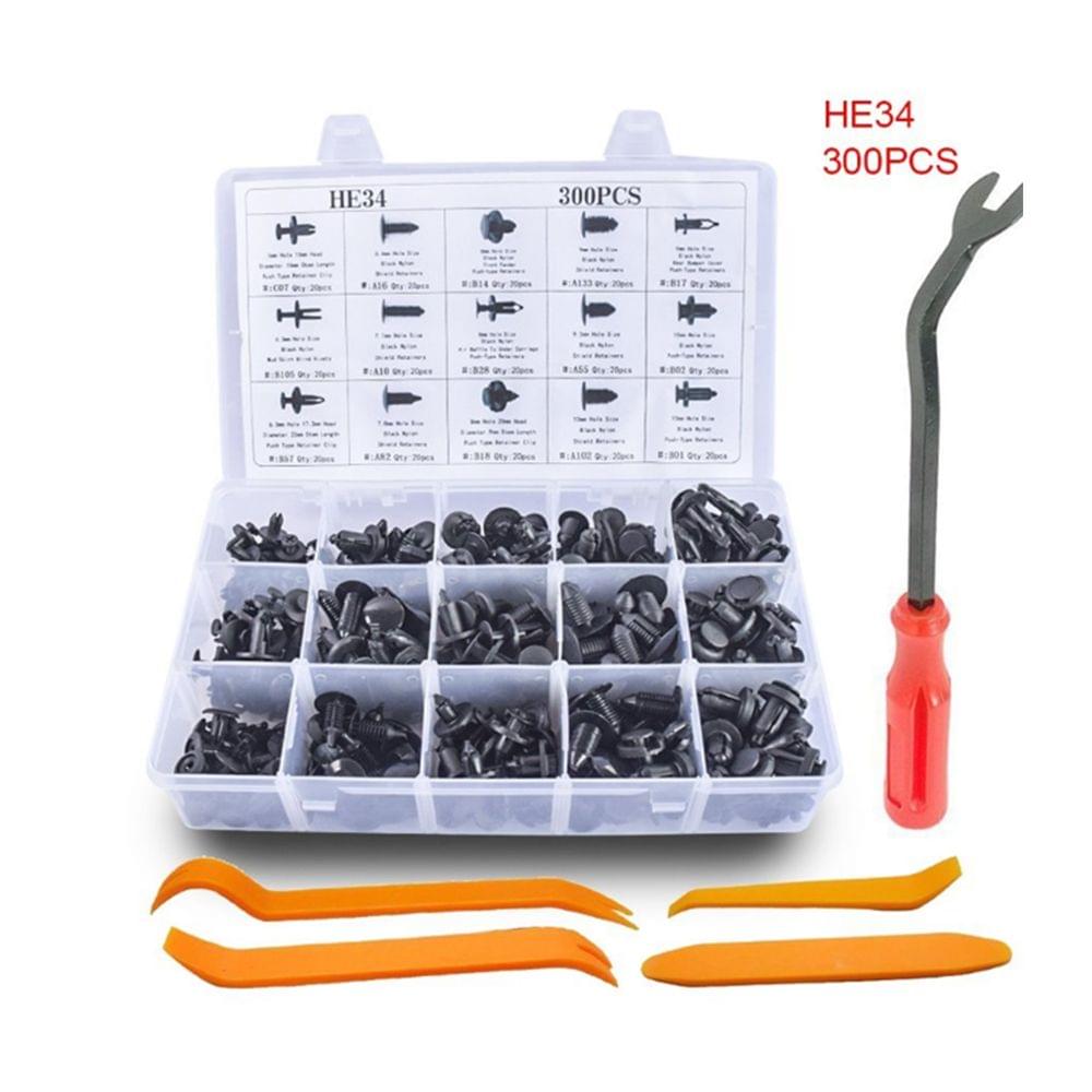 300PCS Car Body Push Pin Bumper Buckle Moulding Clip Kit - 300PCS