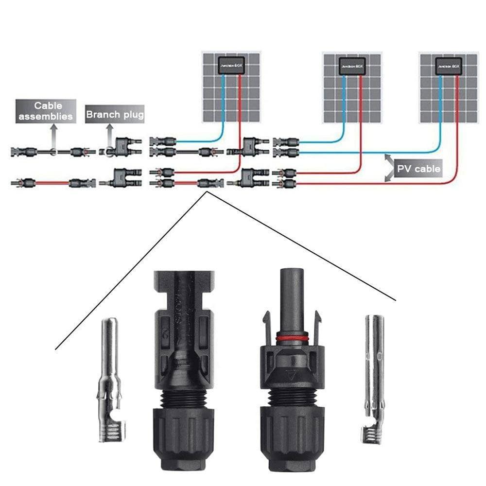 5 Pairs Portable Waterproof Male/Female Pin Connector