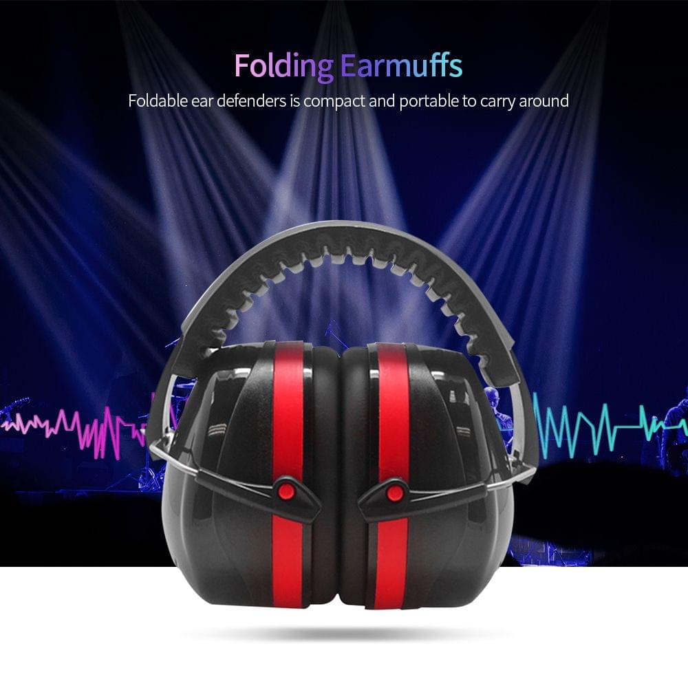 Folding Ear Defenders Protective Earmuffs Noise Cancelling