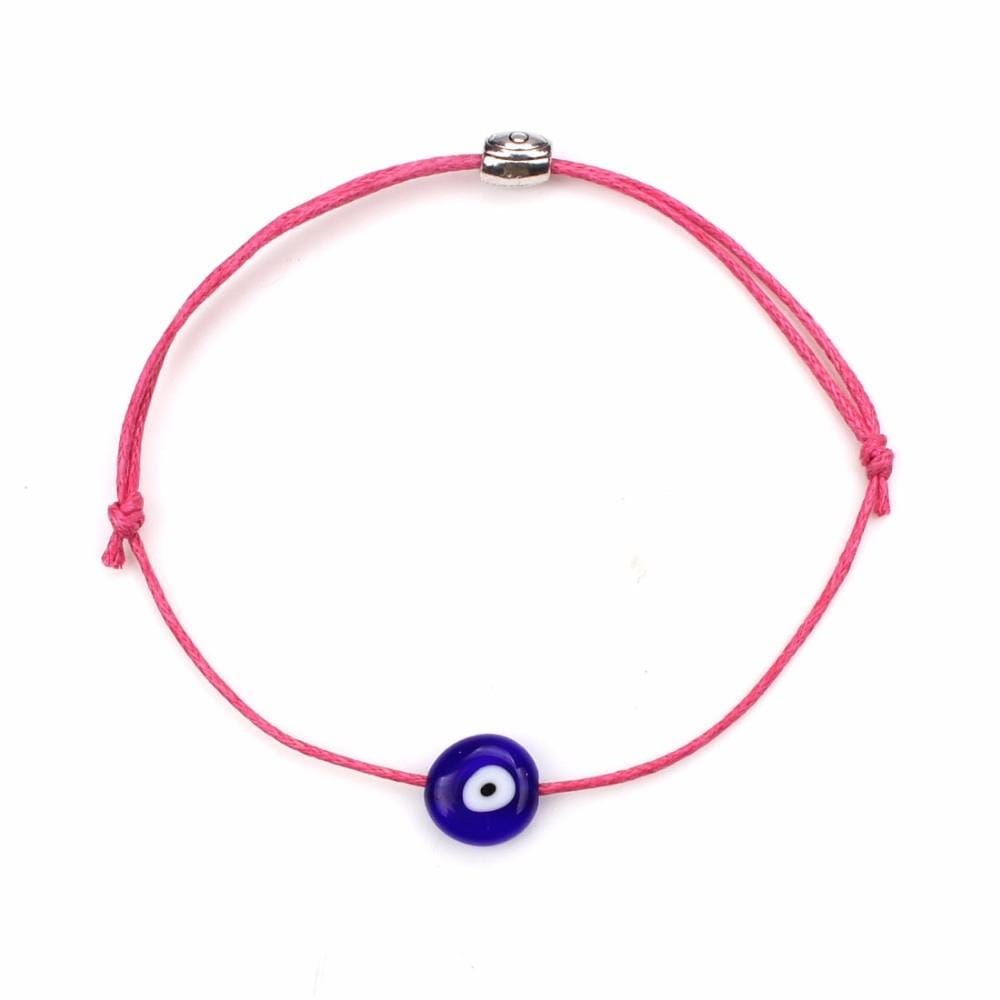 Lucky Evil Eye Bracelets For Women 6 Colors Handmade Braided Rope Lucky Jewelry Red Bracelet Female (Green)