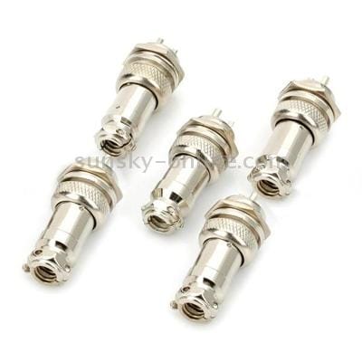 DIY 16mm 3-Pin GX16 Aviation Plug Socket Connector (Silver)