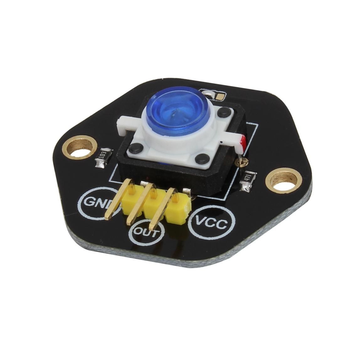 LandaTianrui LDTR-RM012 Button Switch Module with Blue LED Indicator Light for Arduino UNO / MEGA / Raspberry Pi / AVR / STM32 (Black)