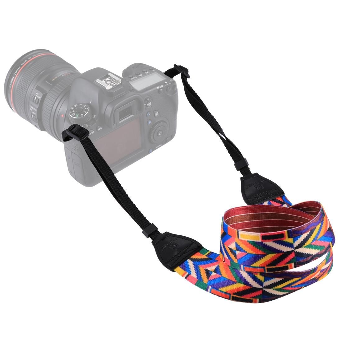 PULUZ Retro Ethnic Style Multi-color Series Shoulder Neck Strap Camera Strap for SLR / DSLR Cameras (Style3)