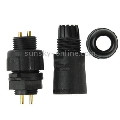 IP68 Shielded 2 Pin M14 Waterproof Connector, Cable Diameter: 2.5-7.5mm