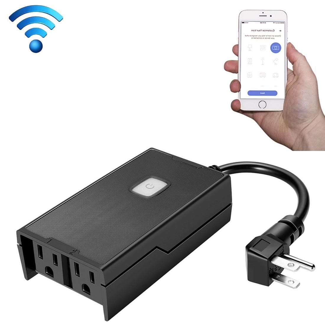 Meross MSS620 2 x US Plug Smart Outlets IP44 Waterproof WiFi Remote Control Smart Power Socket Works with Amazon Alexa & Google Assistant, AC 100-125V, US Plug