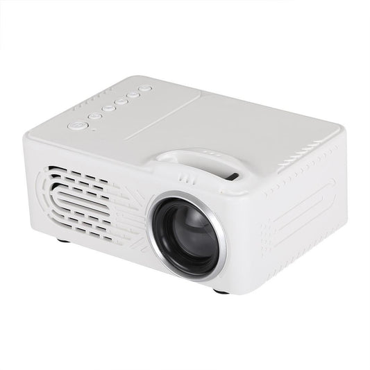 RD814 600 Lumens 320x240 Home Theater LED Projector with Remote Control, Support AV & USB & TF (White)