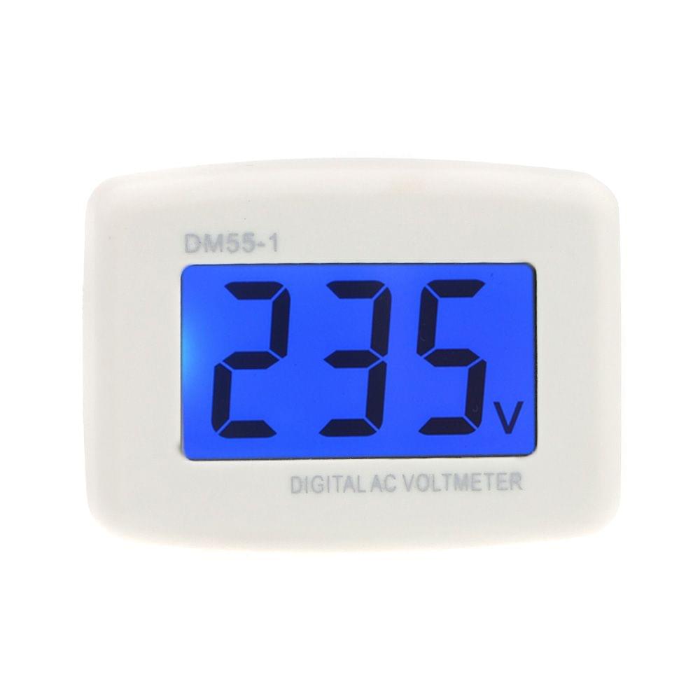 DM55-1 AC 80-300V LCD Digital Volt Meter Voltmeter US Plug - 2