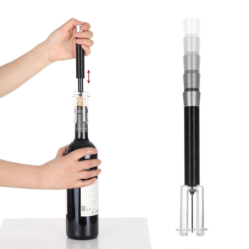 New Pump Air Pressure Wine Bottle Opener Corkcrew with Foil - 4