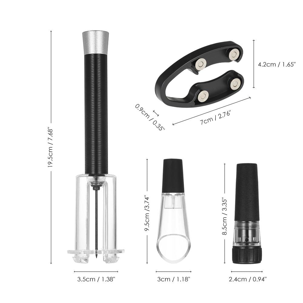 New Pump Air Pressure Wine Bottle Opener Corkcrew with Foil - 4