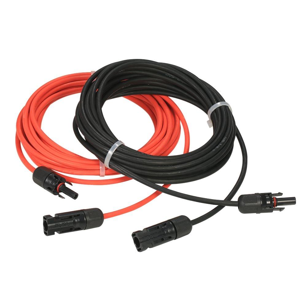 1 Pair 30 Feet Black + 30 Feet Red 10AWG Solar Panel - 30Ft 10AWG