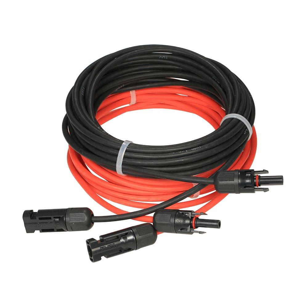 1 Pair 30 Feet Black + 30 Feet Red 10AWG Solar Panel - 30Ft 10AWG