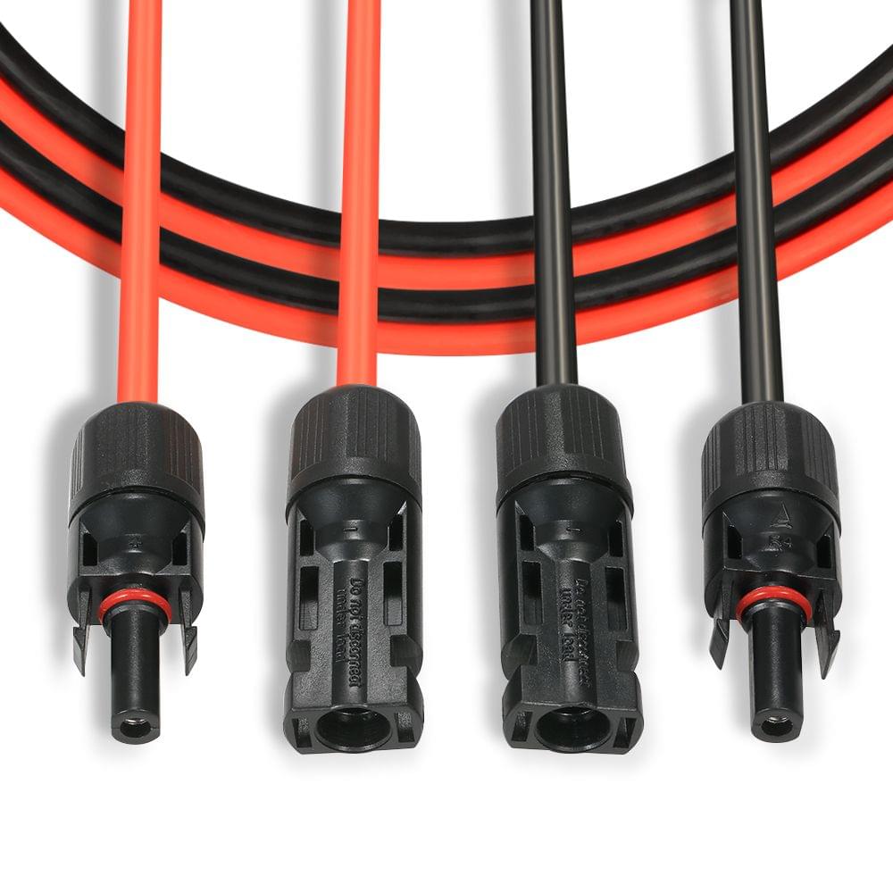 1 Pair 30 Feet Black + 30 Feet Red 10AWG Solar Panel - 30Ft 10AWG