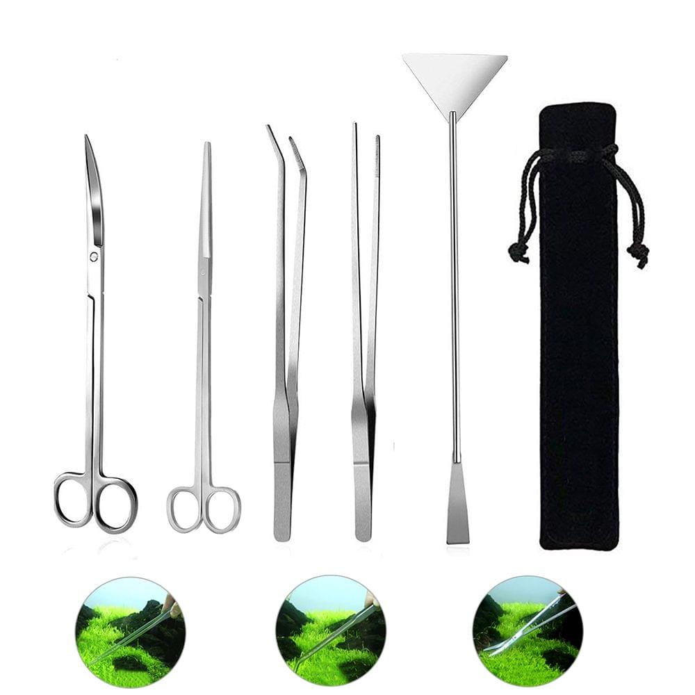 5pcs/set Aquarium Maintenance Tools Aquatic Plant Tweezers