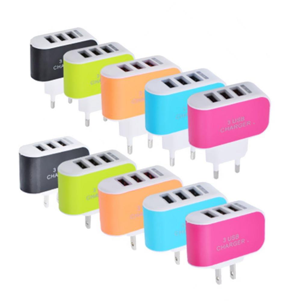 Universal 3 Ports USB Wall Charger Home Travel AC Charger - US Plug