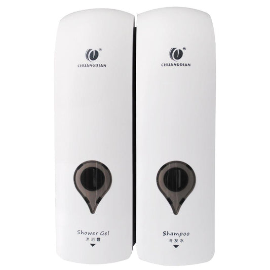 Uniqkart 300ml*2 NO Drilling Wall Mounted Double-Head