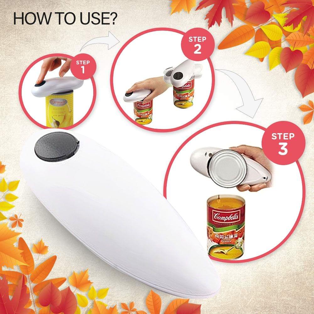 Automatic One Touch Electric Can Opener for Hands Free Easy