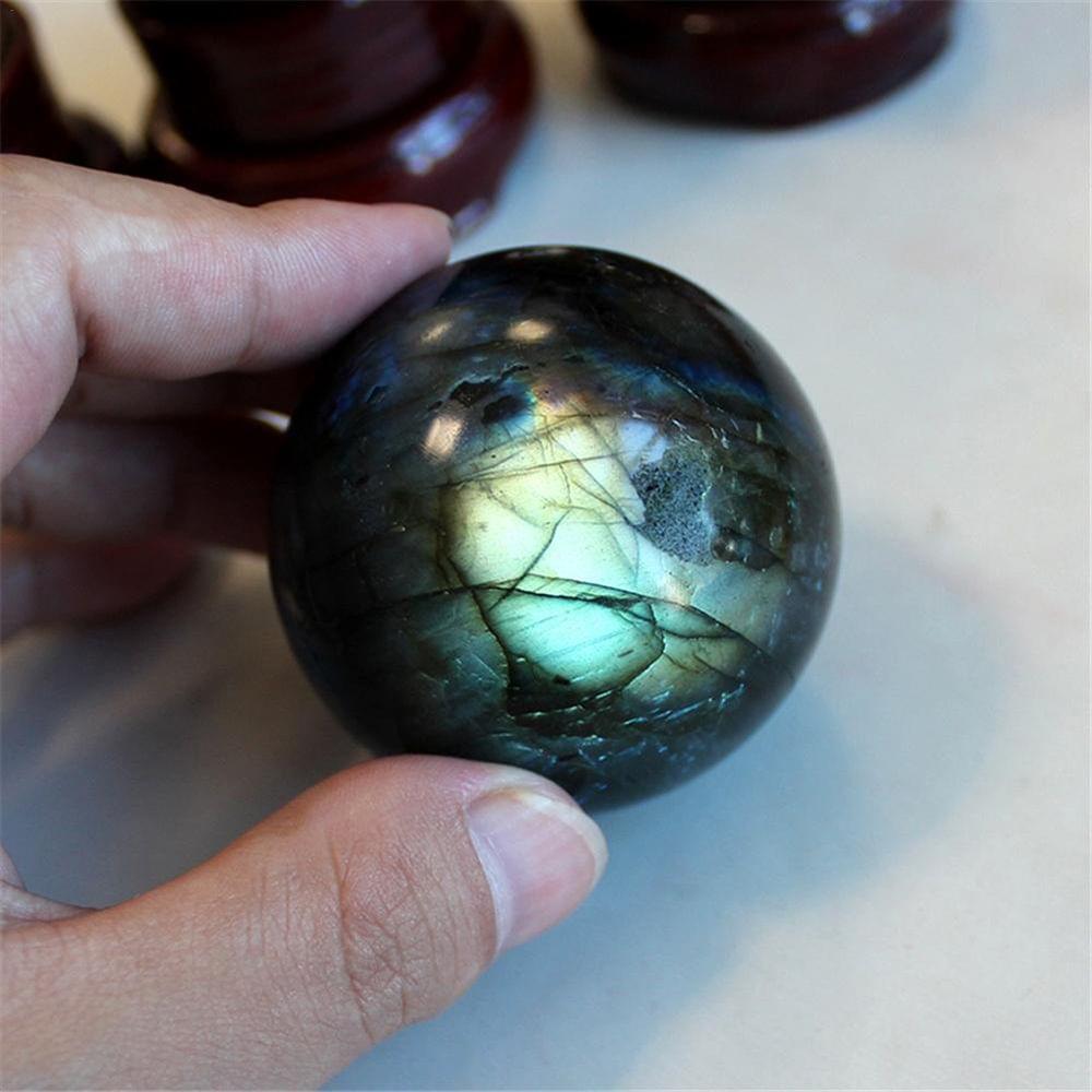 Natural Labradorite Quartz Amethyst Sphere Crystal Ball - Labradorite Ball
