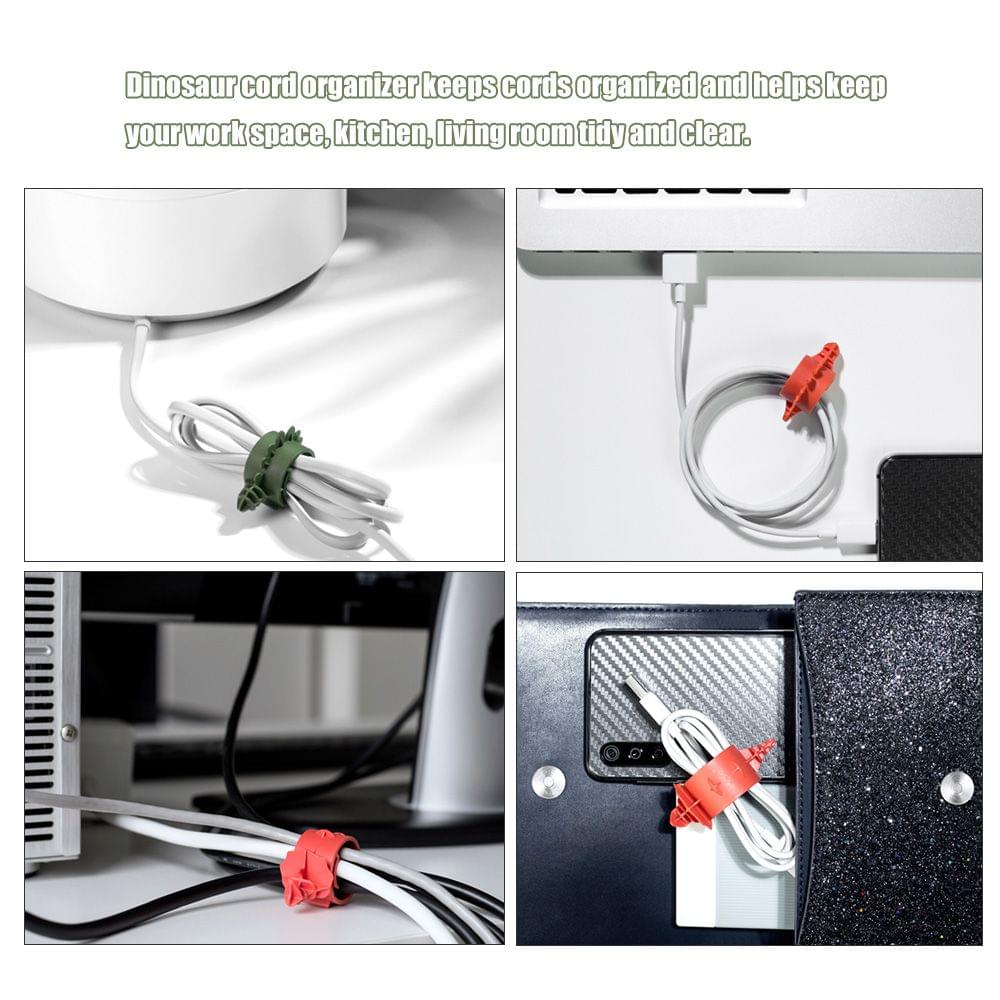 Sothing 4Pack Dinosaur Cord Organizer Cable Management