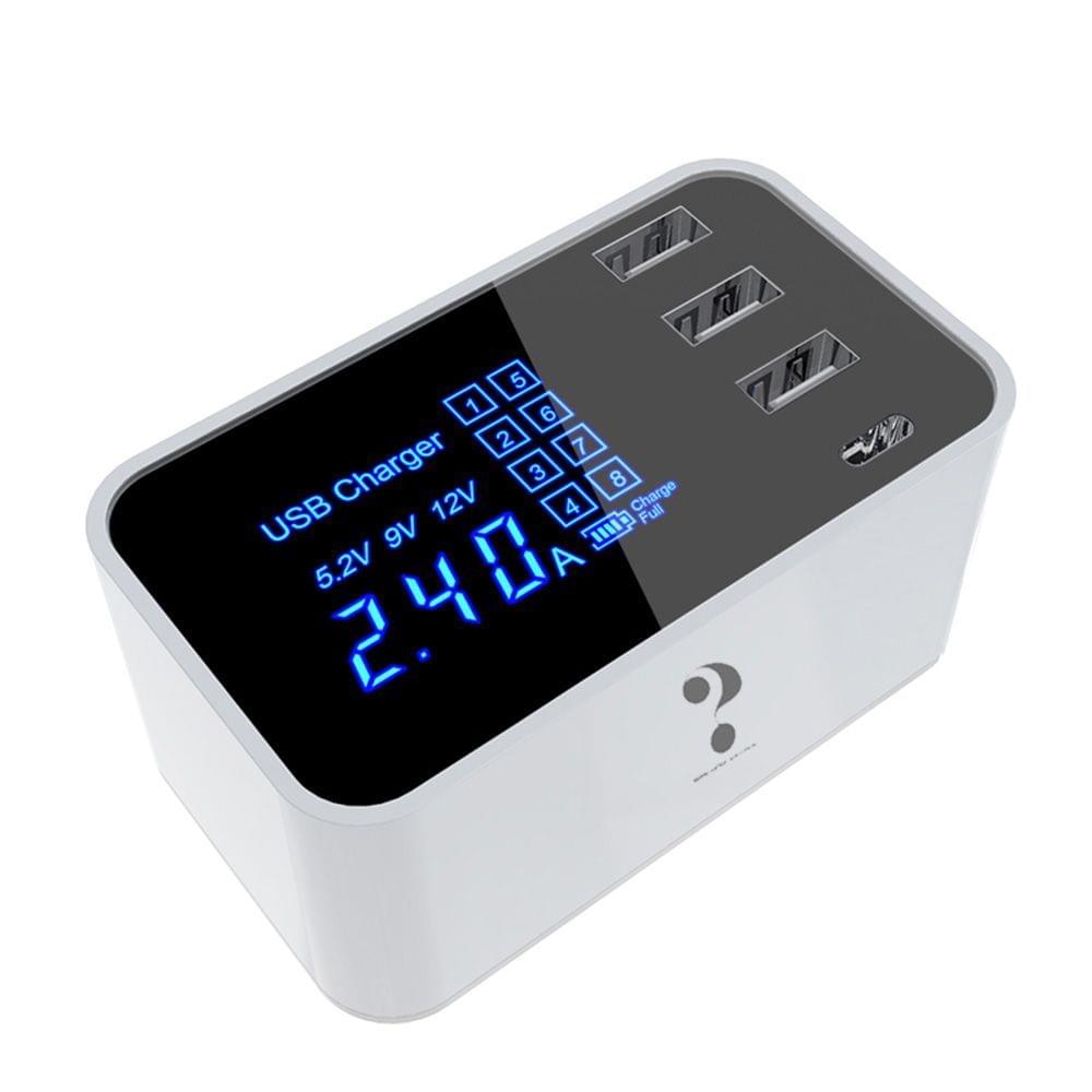 4 Ports USB Smart Chargers Fast Chargers Intelligent LEDs - EU Plug