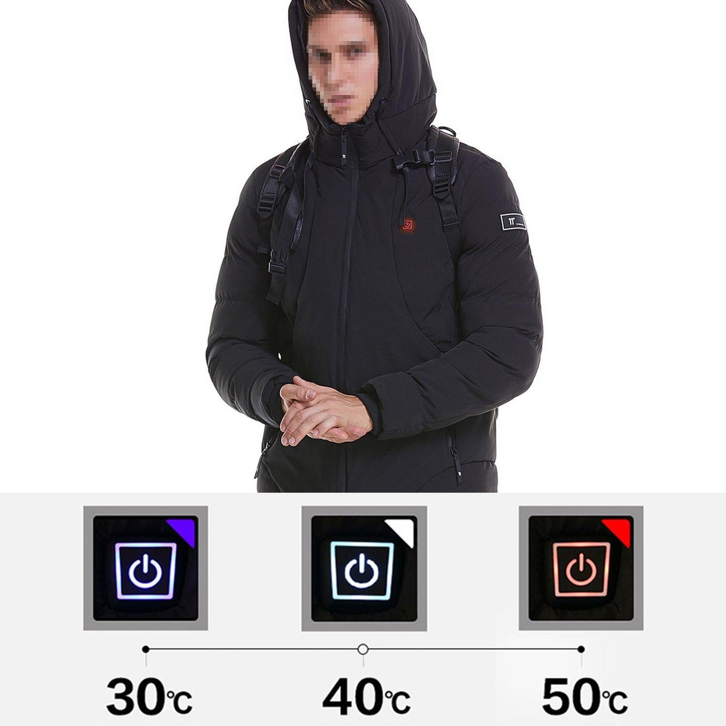Heated Jackets Men Women Winter Warm USB Heated Down Jackets