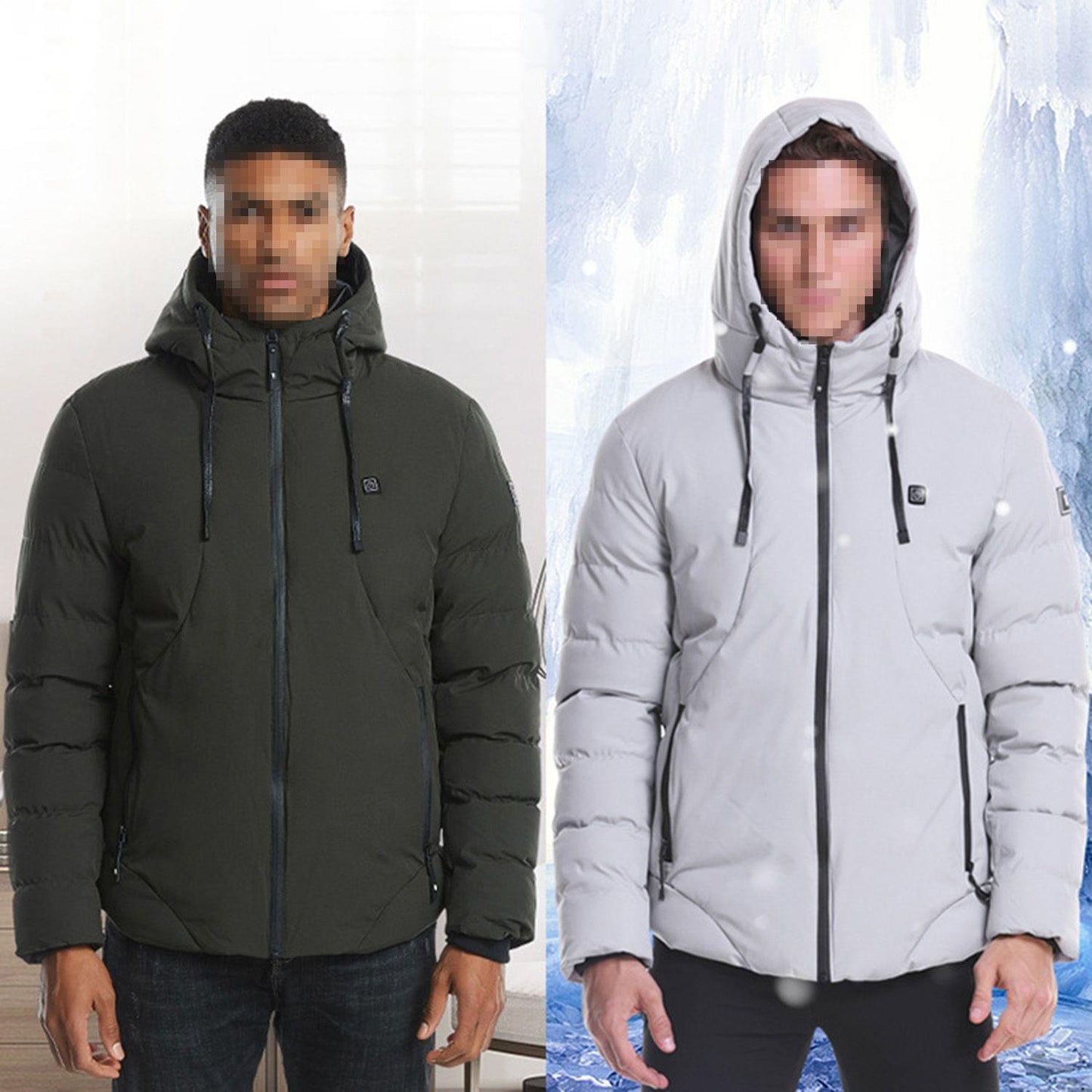 Heated Jackets Men Women Winter Warm USB Heated Down Jackets