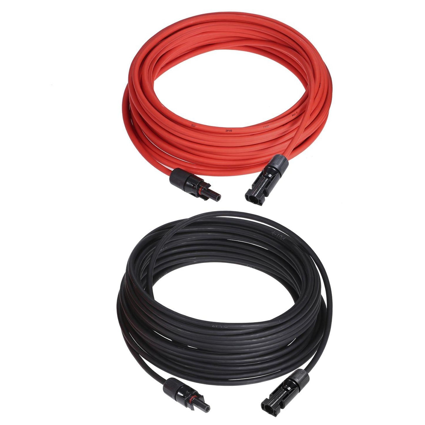 1 Pair 25/40/50/60/100 Feet Black + Red 10AWG Solar Panel - 50