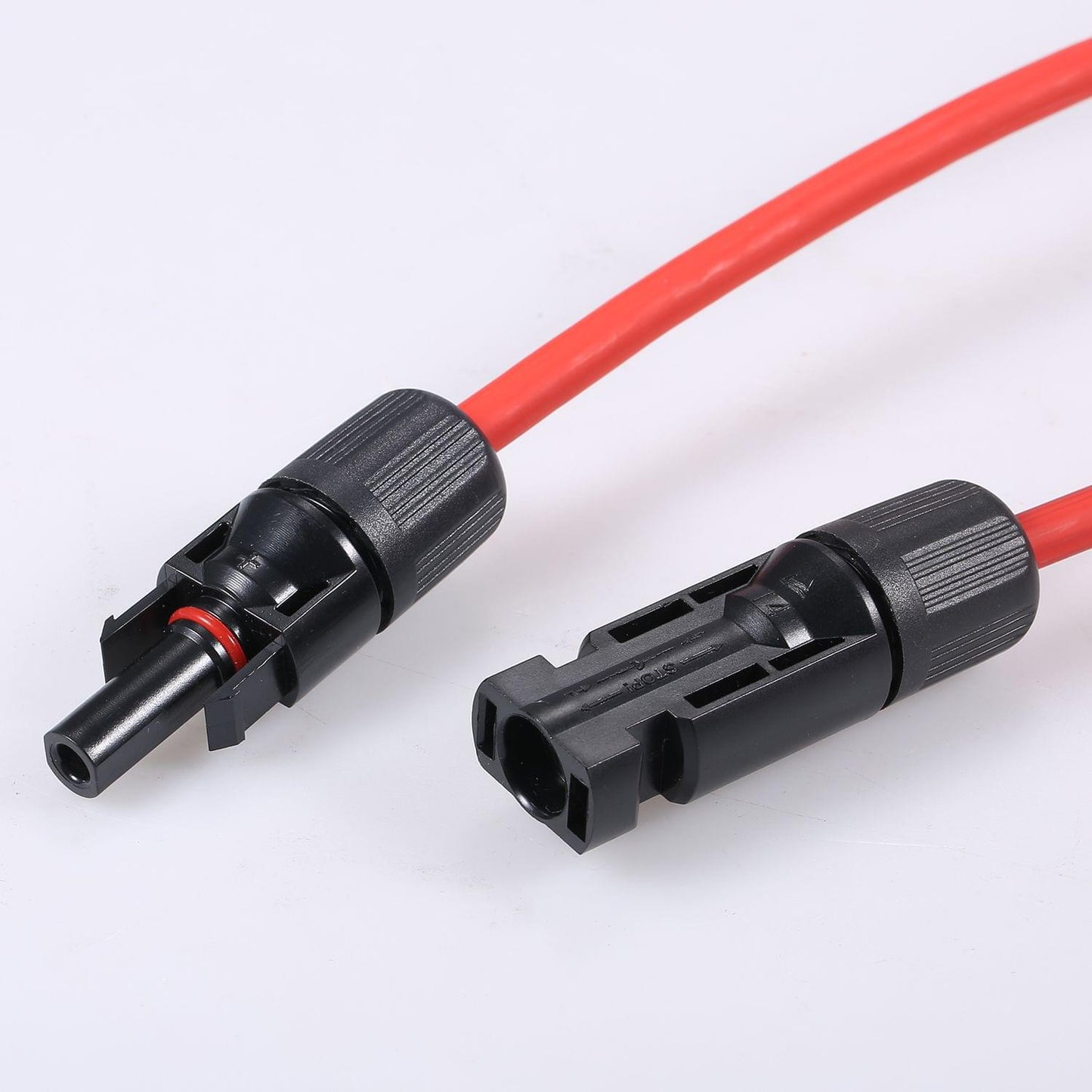 1 Pair 25/40/50/60/100 Feet Black + Red 10AWG Solar Panel - 100