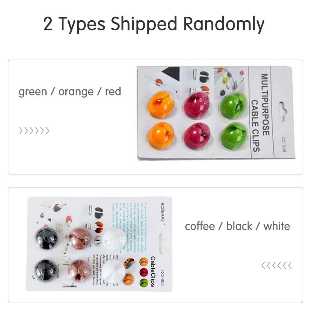 6 pcs Desk Cable Wire Clips with Strong Adhesive Tape Wire