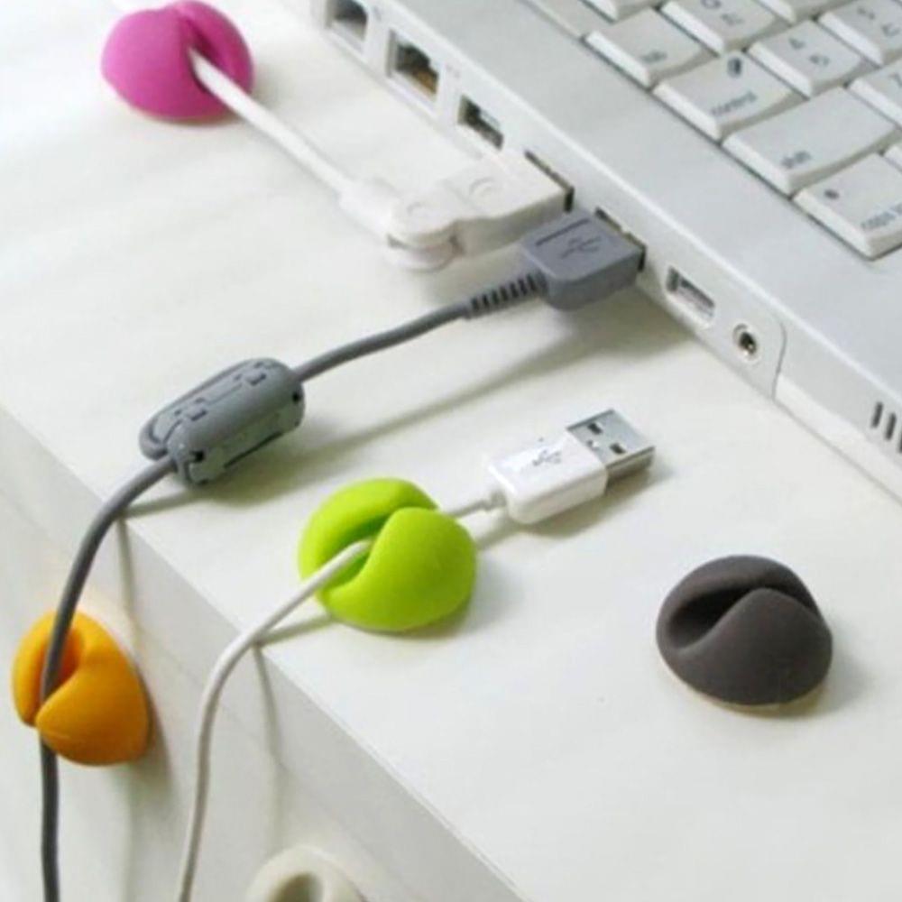 6 pcs Desk Cable Wire Clips with Strong Adhesive Tape Wire