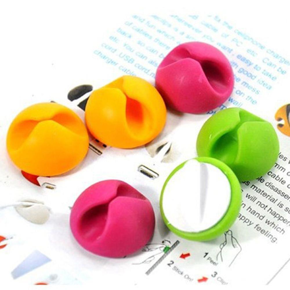 6 pcs Desk Cable Wire Clips with Strong Adhesive Tape Wire