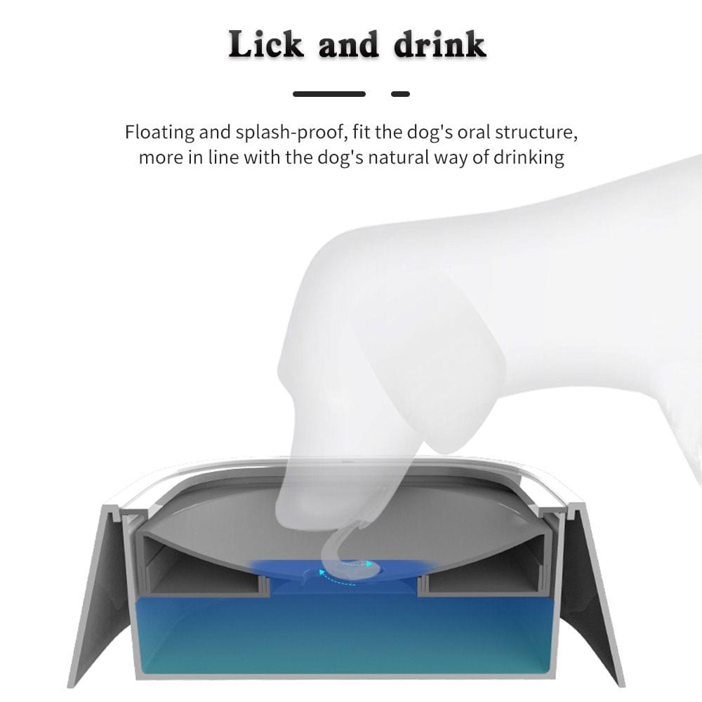Pet Dog Water Drinking Floating Bowl 1.5L Spill-proof Water