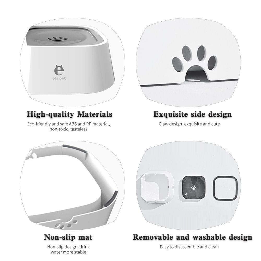 Pet Dog Water Drinking Floating Bowl 1.5L Spill-proof Water