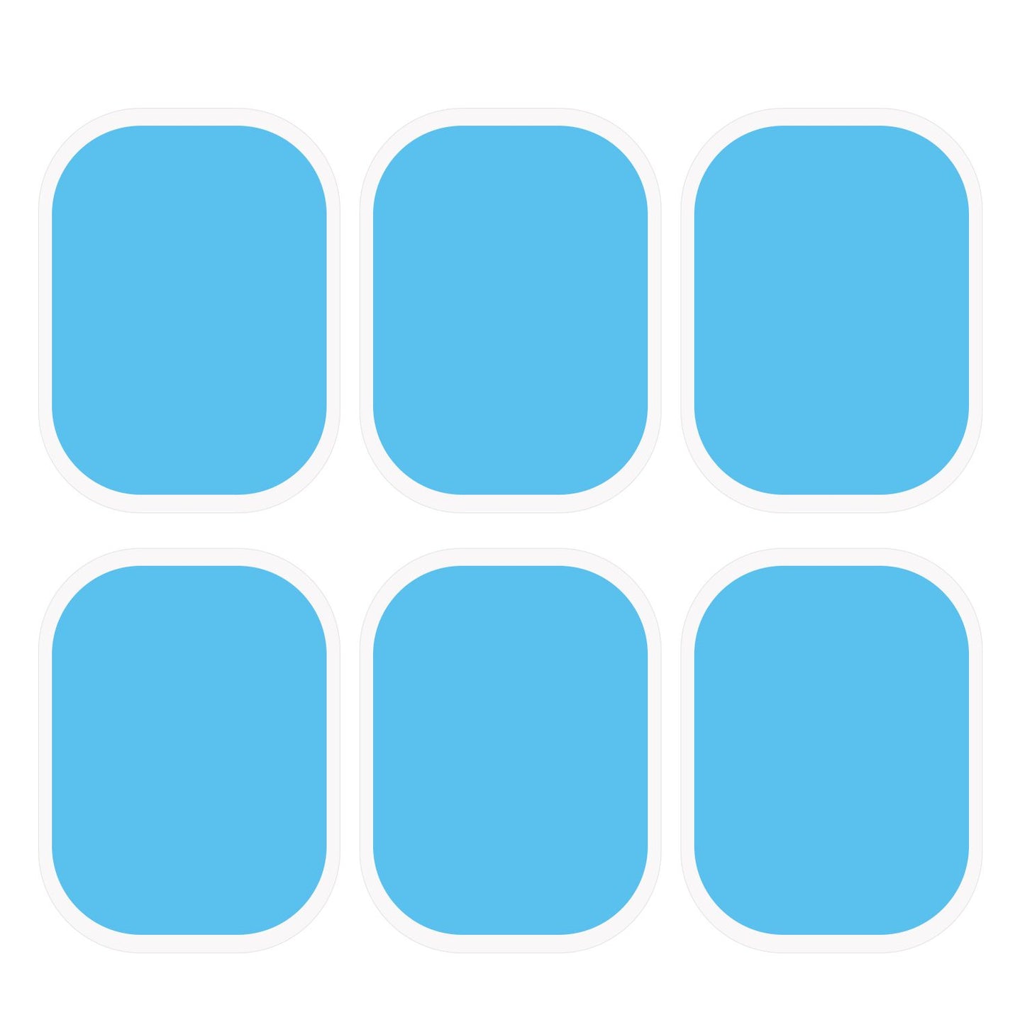 6pcs Muscle Stimulator Gel Pads Abs Trainer Replacement Gel - 6pcs