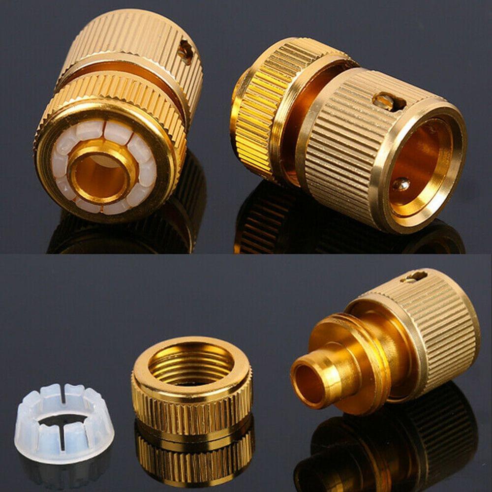 4Pcs Brass 1/2 Inch Hose Connector Garden Watering Water Tap