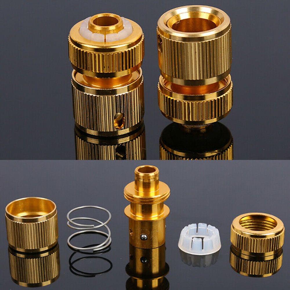 4Pcs Brass 1/2 Inch Hose Connector Garden Watering Water Tap