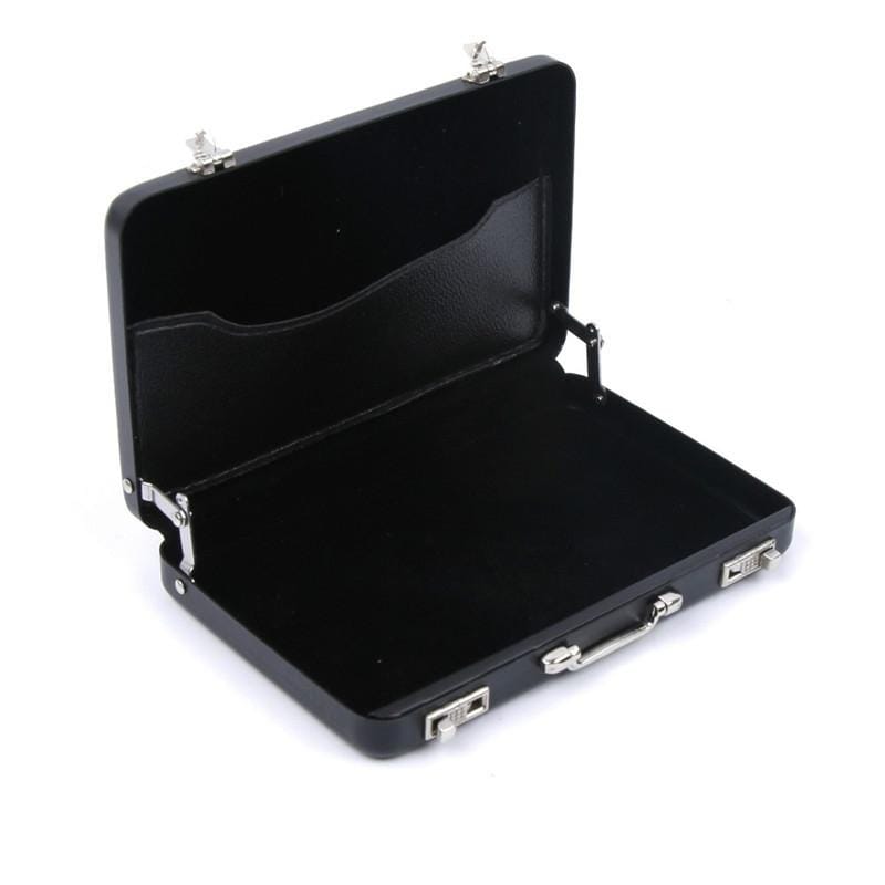 Aluminum Storage Box Business Card Holder Credit Card Bank Card Storage Box (Black)