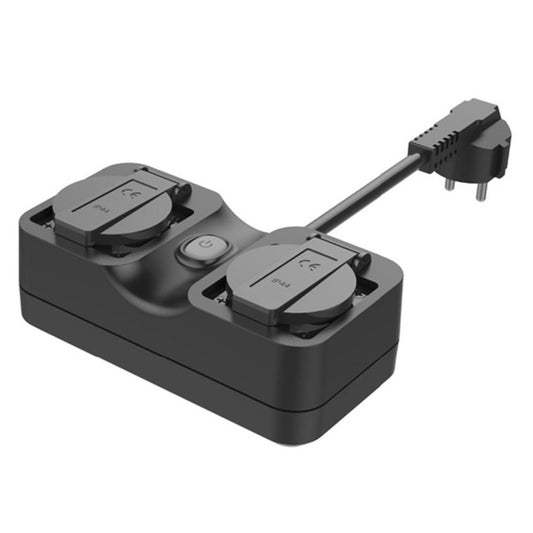 Meross MSS620EU Smart WiFi APP Remote Control IP44 Waterproof Outdoor Plug, Works with Alexa & Google Assistant & IFTTT, EU Plug (Black)