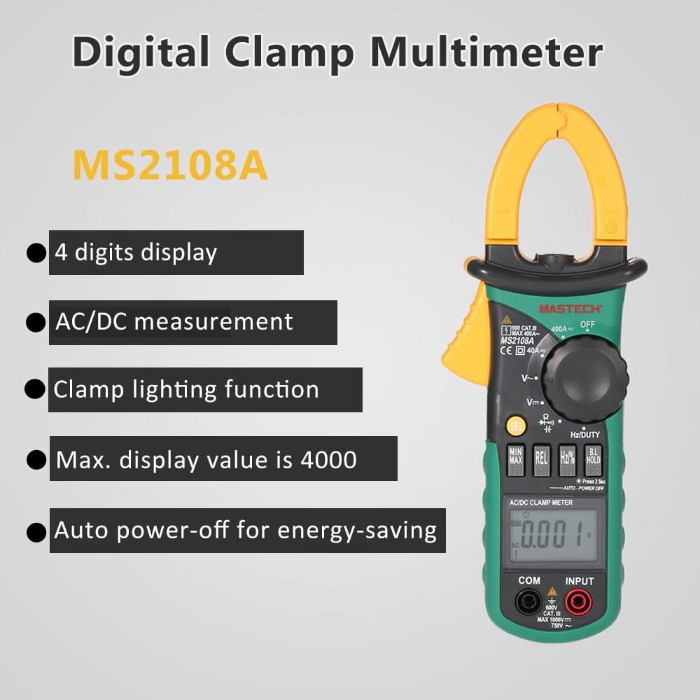 Mastech MS2108A Digital Clamp Multimeter Frequency