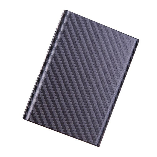 Aluminum Alloy Credit Card Bank Card Security Anti Magnetic Large Capacity Card Holder (Carbon Black)