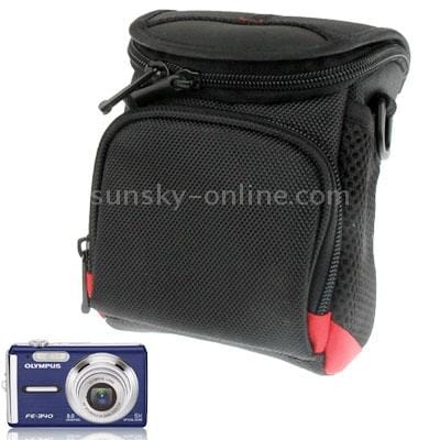 Universal Mini Digital Cloth Camera Bag with Strap, Size: 115 x 105 x 155mm (Black)