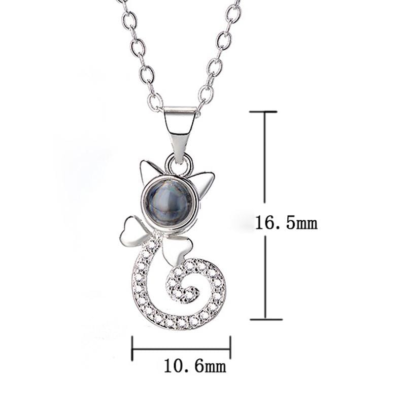 100 Language I love You Necklace Memory Projection Pendant Wedding Letter Necklace (Rose Gold)