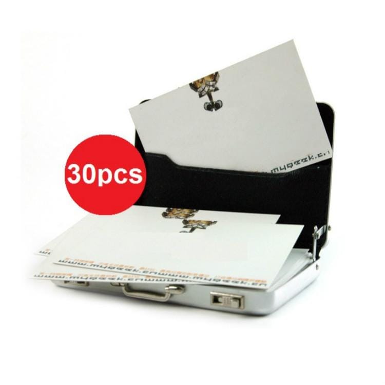 Aluminum Storage Box Business Card Holder Credit Card Bank Card Storage Box (Black)